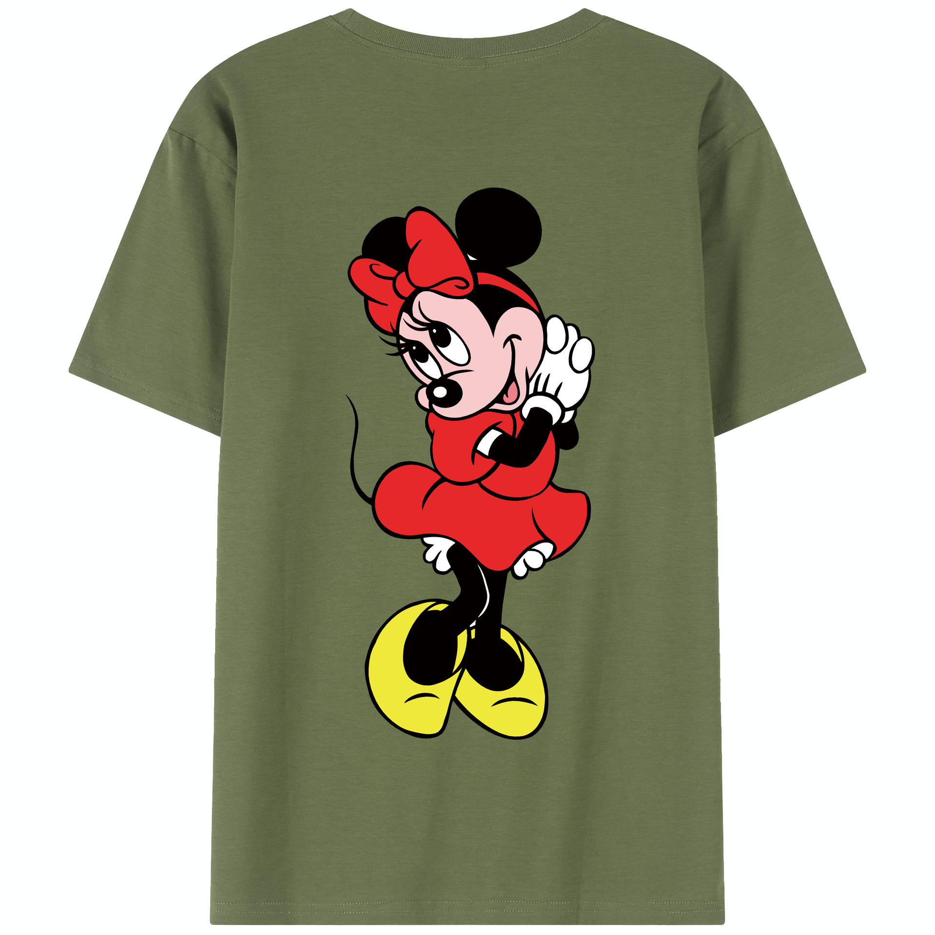 （画像用） ミッキーマウス Mickey Mouse 綿100％半袖Tシャツ（背面プリント）
